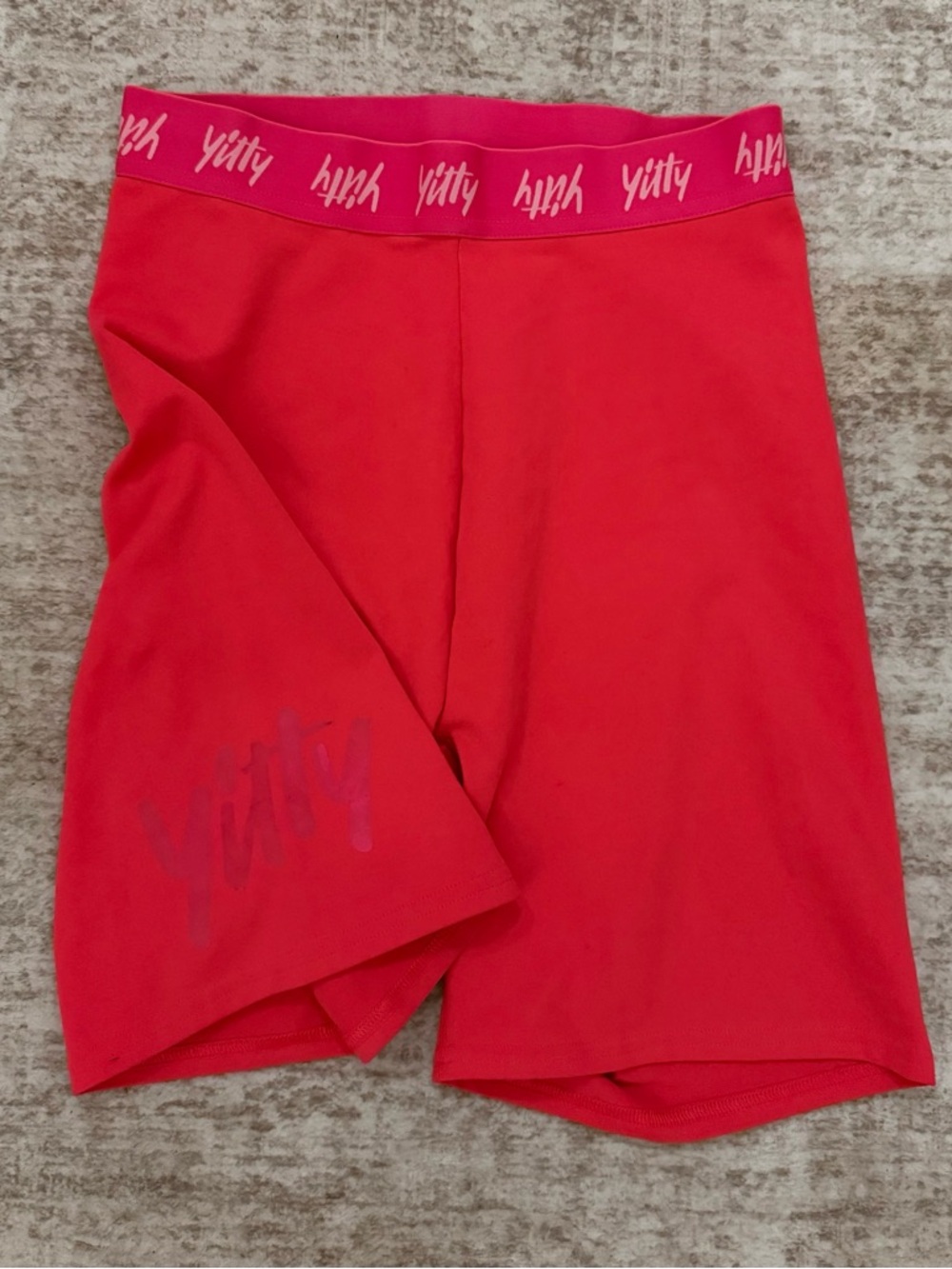 YITTY Hot Pink and Red Performance Bike Shorts